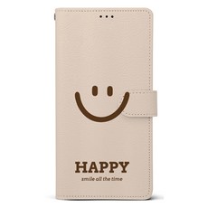 케이스퍼시픽 해피스마일 가죽 다이어리 휴대폰 케이스