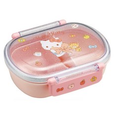 스케이터 항균 휴대용기 1단 도시락 360ml QAF2BAAG, 헬로키티도트, 1개