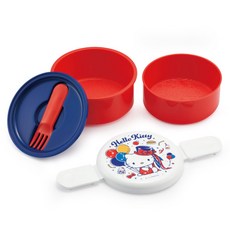 Skater 抗菌雙層便攜餐盒 500ml & 附叉子 ONWR1AG, Hello Kitty派對, 1套