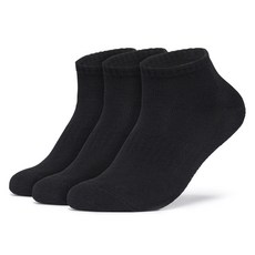 테슬라 스포츠 발목 양말 3팩, 블랙, 1세트