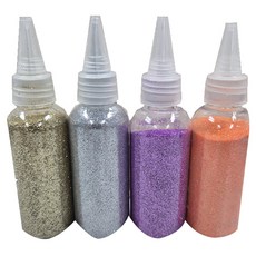 Party09 亮粉4種套組 60g, 1套, 淺金色, 銀色, 薰衣草色, 橘色