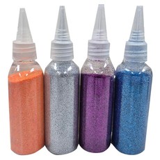 Party09 亮粉4種套組 60g, 1套, 隨機出貨(金色亮粉, 淺藍色亮粉), 銀色, 紫紅色