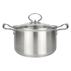 IH電磁爐適用B型不鏽鋼雙耳湯鍋, 銀色, 1個, 18cm