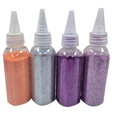 PARTY 09 亮粉4件組 60g, 1套, 橘色, 銀色, 紫色, 隨機出貨(粉色亮粉)