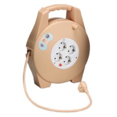自動滅火電纜捲盤 4孔, 20m, 1個, 棕色