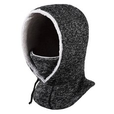 Bodyit 防寒刷毛運動連帽保暖頭套, 深灰色, 1個