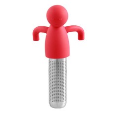 Time Leisure 可愛小人造型304不鏽鋼懶人沖茶器 辦公室療癒小物, 1個, 11.5 x 6cm