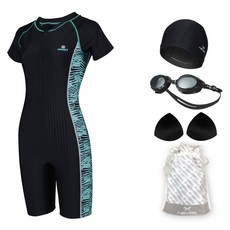 헤스트 여성용 반전신 반팔 실내 수영복 5종 세트 SIHTA-W10