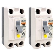 JS產電 工業用漏電斷路器 2P 20A E22 2.5Ka, 2個
