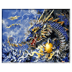Momofix Painting DIY 數字油畫套組 40 x 50 cm, 1套, 青龍圖