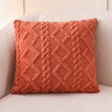 G&Y 柔軟天鵝絨針織圖案抱枕套