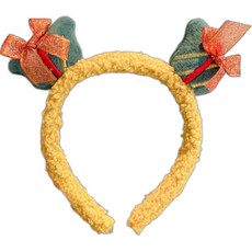 Black Tree 聖誕節飾品 捲毛髮箍, 黃色, 1個