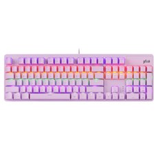 g-clicker 超級英雄彩色全潤滑機械式遊戲鍵盤, 紫色, 紫軸, SPK104