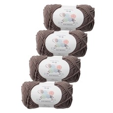 Yarna Anniwool 編織毛線, 252 巧克力拿鐵, 4個