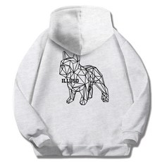 ILLUSO 柔軟拉絨黑色狗狗連帽衫