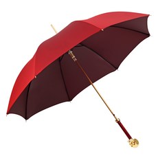 PASOTTI 男士奢華金色骷髏珍珠紅自動雨傘 MX5O4W33ORPR