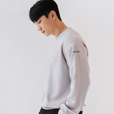 Pumping 男款寬鬆版型刷毛大學T 韓國製造