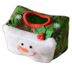 블랙트리 크리스마스 소품 각티슈 커버, 그린, 1개