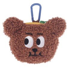 MONCHOUCHOU Dumb Bear 收納袋 16 x 12 cm, 1個, 1入, 棕色