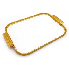 케이멧 서빙트레이 S16, 화이트 + 골드, 1개