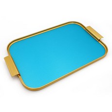 케이멧 다이아 서빙트레이 S16, 터콰이즈 + 골드, 1개