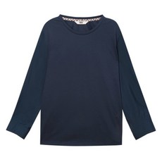 닥스 여성용 소매체크 포인트 라운드 긴팔 티셔츠 DLTS4DE85