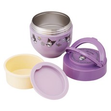 Skater LDNO6AG 抗菌配菜盒 + 不鏽鋼保溫碗一體成型 540ML 套組, 1套, 庫洛米