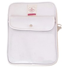 위니즈 멀티포켓 태블릿 파우치 케이스, 화이트, 1개