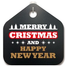 Mungkiwoldeu 聖誕節標誌牌 DSM_037, 聖誕快樂 粗體, 1個