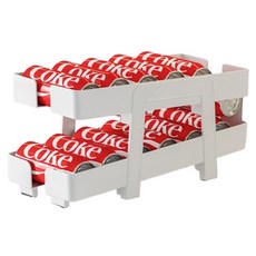 Block Mart 冰箱可伸縮飲料整理盒, 白色, 1個