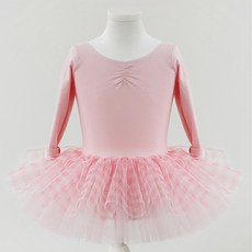女童長袖按扣式芭蕾舞紗裙