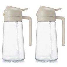HelloKitchen 2in1 噴油瓶 象牙白, 470ml, 2個