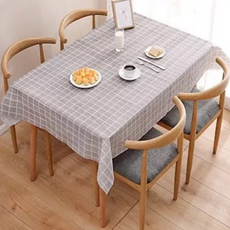 데일리네스트 인테리어 프리미엄 식탁보, 그레이 체크, 1개, 137 x 180 cm