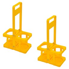 Block Mart 可折疊飲料託盤 2格, 2個, 黃色