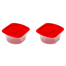 하리보 골드베렌 푸드컨테이너 전자렌지 용기, 레드, 2개