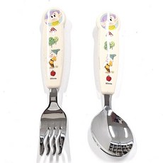 릴팡 아동용 일곱 혼자먹는 누들 스푼 포크 세트 SD5668, 혼합색상, 스푼 + 포크, 1세트