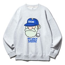 앨빈클로 남녀공용 마틴 골프 그립 오버핏 맨투맨 MAR695