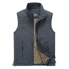 Seonbit 男款 Adenta 戶外口袋收納刷毛內裡背心