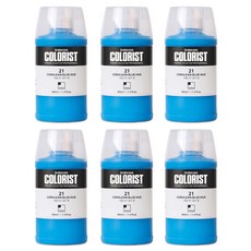 신한화구 컬러리스트 포스터 컬러 Bottle Twist 21번 세룰리안 블루 휴 6p, 40ml, 1색