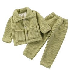 Kids Day 兒童毛圈羅紋睡眠睡衣上下套裝