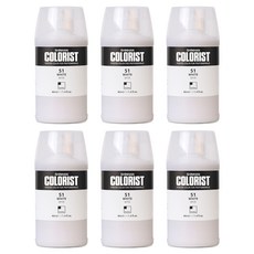 신한화구 컬러리스트 보틀 트위스트 포스터컬러 51번 화이트 6p, 40ml, 1색