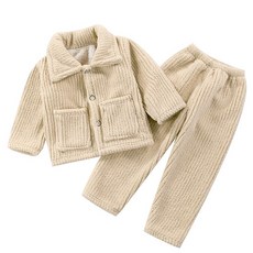 Kids Day 兒童毛圈布羅紋睡眠睡衣上下套裝