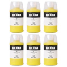 신한화구 컬러리스트 보틀 트위스트 포스터컬러 27번 레몬 옐로 6p, 40ml, 1색