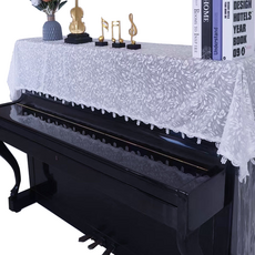 Topia 簡易鋼琴罩 85 x 200 cm, 1個, 白色緞帶