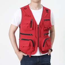 Seonbit 男士釣魚登山口袋收納現場Elcheon作業背心