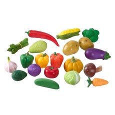 Kes.B 遊戲軟Q食物模型蔬菜20件組, 1套, 混合顏色