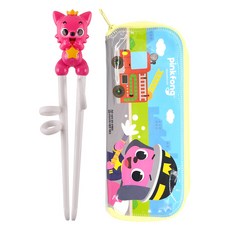 aizoum 孩童造型學習筷+PVC收納盒組, 1組, 粉色