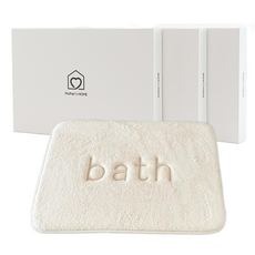 Mother's HOME 送禮用回禮 記憶棉腳踏墊+禮物盒禮品組, 3套, 米色