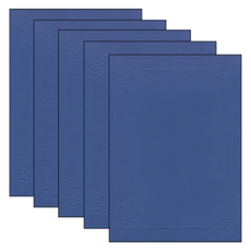 Woojin產業 環保 2層 紙質 獎狀夾 素面 22 x 30.5 cm, 5個, 海軍藍