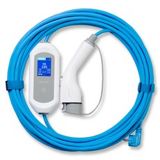 벤딕트 전기차 충전기 휴대용 비상용 완속 충전 케이블 16A 220V, 화이트 화이트